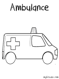 Ambulance coloring page from rescue vehicles category. Ambulance 136761 Transportation Printable Coloring Pages
