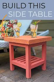 The end table is simply one of the coolest upcycling projects you'll ever see. Simple Diy Outdoor Side Table Plans
