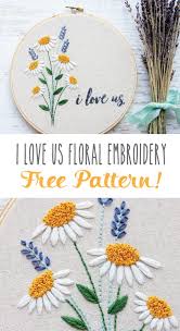 I Love Us Free Floral Embroidery Pattern Embroidery Pattern In 2020 Sewing Embroidery Designs Floral Embroidery Patterns Hand Embroidery Patterns Free