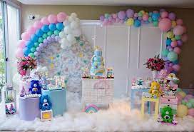 Bem Vindos A Terra Do Carinho Ursinhoscarinhosos Festaursinhoscar Care Bears Birthday Party Birthday Party Theme Decorations Girl Birthday Decorations