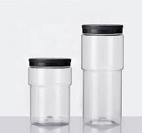 Supply 370ML 600ML PET Empty Candy Chocolate Jelly Coffee Bean Package Plastic Jars with Easy Open Pull Ring Lid