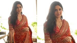 Katrina Kaif's dual-hued Sabyasachi saree with plunging neckline blouse  will inspire your next wedding outfit | PINKVILLA
