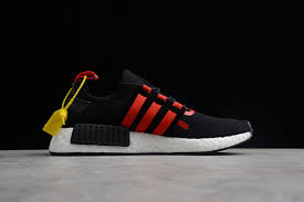 This adidas nmd features a black mesh upper with red eva plug overlays on the white the shoe rests atop its traditional white boost midsole that includes red eva plug overlays for a nice added contrast. Buy Adidas Nmd Black Red White
