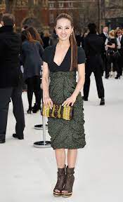 jolin tsai wearing burberry at the burberry prorsum womenswear autumn winter 2012 show lfw fashion london fashion week celebrity style