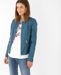 Découvrez la nouvelle collection de vestes en cuir pour un look irréprochable ! Veste En Simili Cuir Bleu Canard 323112b36a06 Pimkie