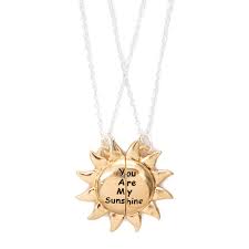 Best Friends You Are My Sunshine Pendant Necklaces Claire S Best Friend Jewelry Body Jewelry Shop Friend Necklaces