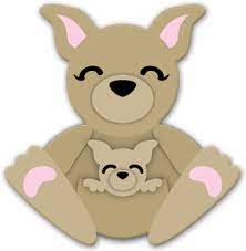 Download Kangaroo Cuddly Animal Free Svg File Art For Kids Kids Cards Punch Art Cards