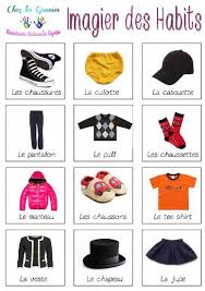 Imagiers Habits Les Vetements En Francais Imagier Imagier Animaux