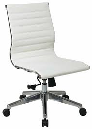 Office Star Mid Back Eco Leather Armless Office Chair Ergonomic Office Chair White Leather Office Chair White Office Chair