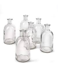 We apologize for any inconvenience. Serene Spaces Living Bud Vases Apothecary Jars Decorative Glass Bottles Centerpiece For Wedding Reception Mini Flower Vases Small Medicine Bottles For Home Decor Clear Set Of 6 Buy Online In Dominica At