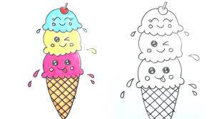 I scream, you scream, we all scream for ice cream! How To Draw A Ice Cream Cone Step By Step Drawing Kids Cone Icecream Cute Easy Drawings Ice Cream Cone Drawing Easy Drawings For Kids