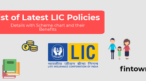 list of latest lic policies details with scheme chart and