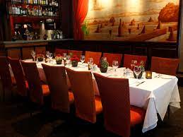 It features a rectangular polished wood table that accommodates up to 10 people comfortably. Whole Restaurant At Absinthe Brasserie Bar San Francisco Venue Eventopedia