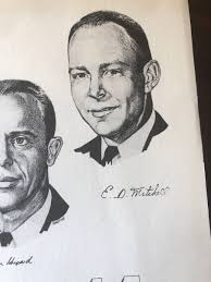 Vintage Apollo 14 Manned Flight Awareness Poster MFA-3-70 Roasa Mitchell  Shepard