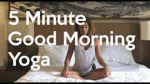 This Is A Five Minute Morning Yoga In Bed Video To Help Wake You Up And Get Started With Your Day On The Right Foo Bed Yoga Morning Yoga Stretches Morning