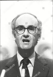 Sir John Nott Conservative Mp Speaking Foto de stock de contenido editorial 