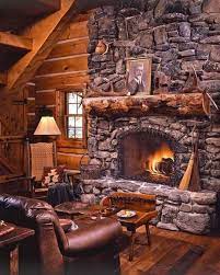In today's log cabins a fireplace brings warmth, atmosphere and a general feeling of solace. 55 Luxury Living Rooms With Stone Fireplaces Cabin Fireplace Small Log Cabin Small Log Cabin Plans