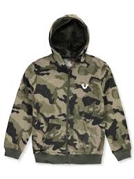 True Religion Boys Camo Full Zip Hoodie