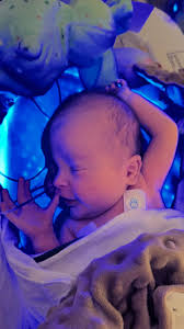 Getting her light treatment to fend off jaundice. Keep being strong baby  girl!