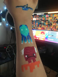 Was bored in class so i drew some mobs on my arm using posca markers : r/ Minecraft