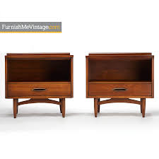 ◀ prev ▲ next ▶. Home Living Mid Century Refinished Walnut Nightstands End Tables By Broyhill Bedroom Furniture
