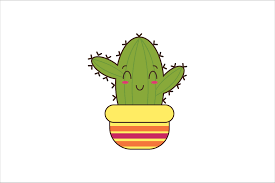 5702 x 7020 png 224 кб. Kawaii Cute Cactus Plant Graphic By Goodflows Studio Creative Fabrica