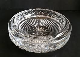 Huge Vintage Signed Waterford Crystal Ireland Lismore Cigar Ashtray 7 Inches Waterford Waterford Crystal Ireland Waterford Crystal Cigar Ashtray