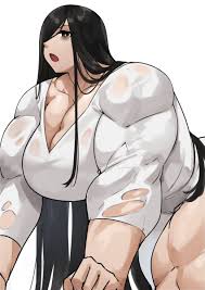 musctonk, original, absurdres, highres, 1girl, abs, biceps, black hair,  dress, ghost girl, muscular, muscular female, thick thighs, thighs, torn  clothes, white dress - Image View - | Gelbooru - Free Anime and Hentai  Gallery