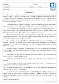 Se debe trabajar para que los alumnos analicen el pasado para encontrar respuestas a su presente y entender cómo. Comprension Lectora La Lechera Quinto Grado De Primaria