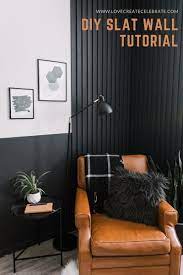 How To Make A Diy Wood Slat Accent Wall Love Create Celebrate Feature Wall Living Room Accent Walls In Living Room Living Room Wall