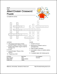 Learn About Albert Einstein With These Free Printables Einstein Project Albert Einstein Projects Crossword Puzzle