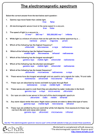 .waves & electromagnetic spectrum worksheet directions: The Electromagnetic Spectrum