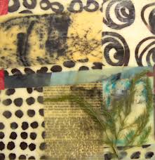 It is applied to an absorbent surface and then reheated in order to fuse the paint. Textile Ideen Wachscollage Encaustic
