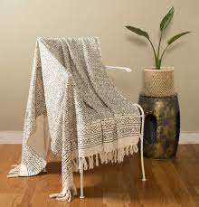 Get the best deals on sofa throws. Ravaiyaa Attitude Is Everything Hand Loom Cotton Block Printed Blanket Sofa Throws With Tassel 72 By 52 Inches White Buy Online In Bahamas At Bahamas Desertcart Com Productid 177586492