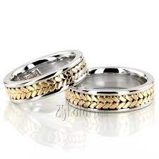 Exclusive Bright Edge Hand Woven Wedding Ring Set Matching Wedding Rings Wedding Ring Sets Wedding Rings