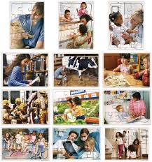 They were originally intended to be used as a learning aid for teaching geography and national boundaries on maps. Buy Excellerations Wooden Community Helper Jigsaw Puzzle 11 5 8 Inches L X 8 3 8 Inches W For Children 8 12 Piece Puzzles Set Of 12 Puzzles Preschool Item Compuz12 Online In Usa B073bs9zvm