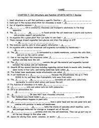 Image Result For Cell Structures And Functions Chart Answers