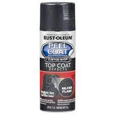Rust Oleum Automotive 11 Oz Peel Coat Metallic Silver Flake Rubber Coating Spray Paint 6 Pack 297341 The Home Depot