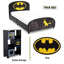 Batmobile twin bed frame which started out as a red little. Delta Children Batman Twin Furniture Set 3 Piece By Dc Comics Batman Upholstered Twin Bed Storage Unit With 6 Cubby S And Batman Bins Batman Area Rug Buy Online In Belize