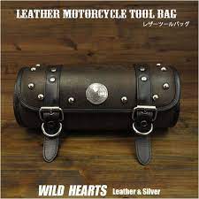 楽天市場 レザー 本革 ツールバッグ フォークバッグ バイク ハーレー leather tool bag mini saddle bag storage tool pouch for motorcycle harley davidson wild hearts leather silver id sb3877 ワ ツールバッグ レザー バッグ