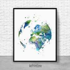 Globe Wall Art World Map Print Globe Print Globe Art Print Etsy Globe Art World Map Wall Art Water Color World Map