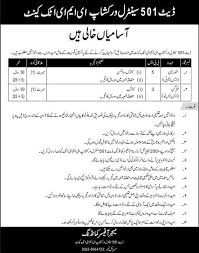 Pakistan Army Eme 501 Central Workshop Jobs October 2018 Pakistan Army Workshop Army
