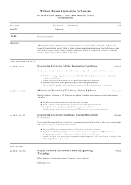 engineering technician resume & writing