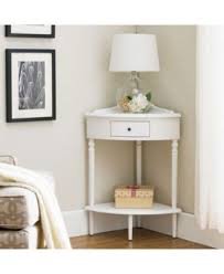 Leick Home Favorite Finds Corner Stand Table With Storage Reviews Furniture Macy S In 2020 Corner Table Living Room Corner Table Small Corner Table