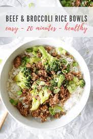 Ground Beef And Broccoli Rice Bowl Recipe My Everyday Table Recipe Broccoli Beef Rice Bowl Recipes Healthy Healthy Bowls Recipes