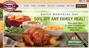Boston market gift card discount. Boston Market 50 Off Any Family Meal 5 26 Only