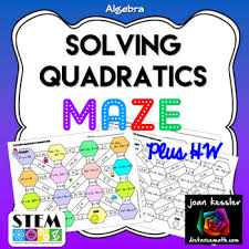 Solving Quadratic Equations Maze Plus Hw Solving Quadratic Equations Quadratics Special Education Math
