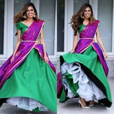 You can select a contrast colour border to the saree colour and stitch it onto the saree border and also the blouse sleeves. Well You Can Do The Can Can Drape Checkout How Bride S Essentials