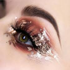 Gold Silver Bronze Eye Makeup Festival Look Creative Face Art Fantastik Makyaj Goz Fari Artistik Makyaj