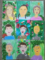 Frida Kahlo Children Art In 2020 Elementary Art Projects Art For Kids Homeschool Art